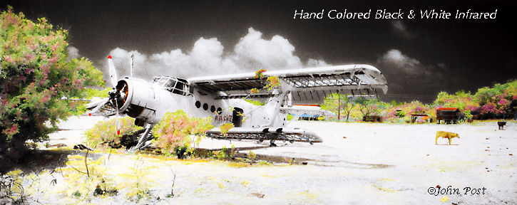 Grenada Plane Hand Colored Infrared Island Antonov Airplane Biplane Tropics (c)johnpost