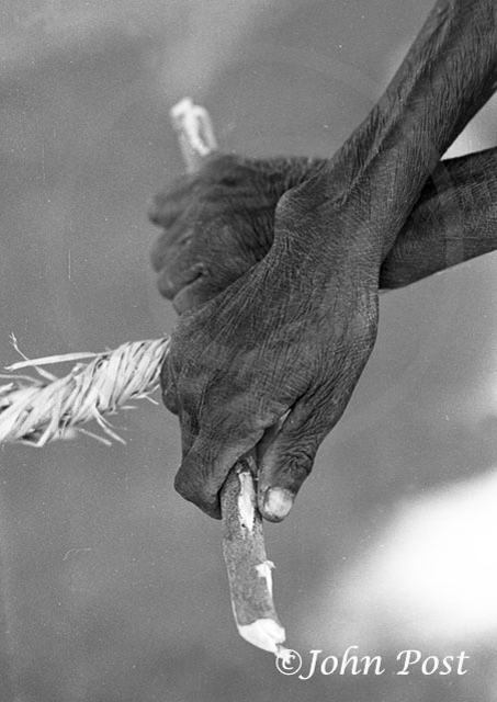 Making rope, by hand