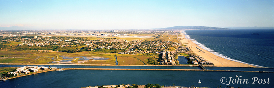 Aerial view of Playa del Rey from ballona creek