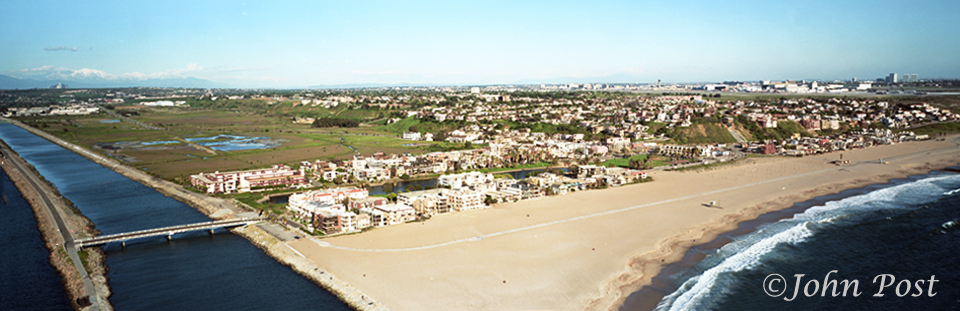 Aerial view of Playa del Rey from ballona creek